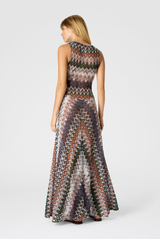 Missoni Sleeveless Long Dress Blue Orange Green