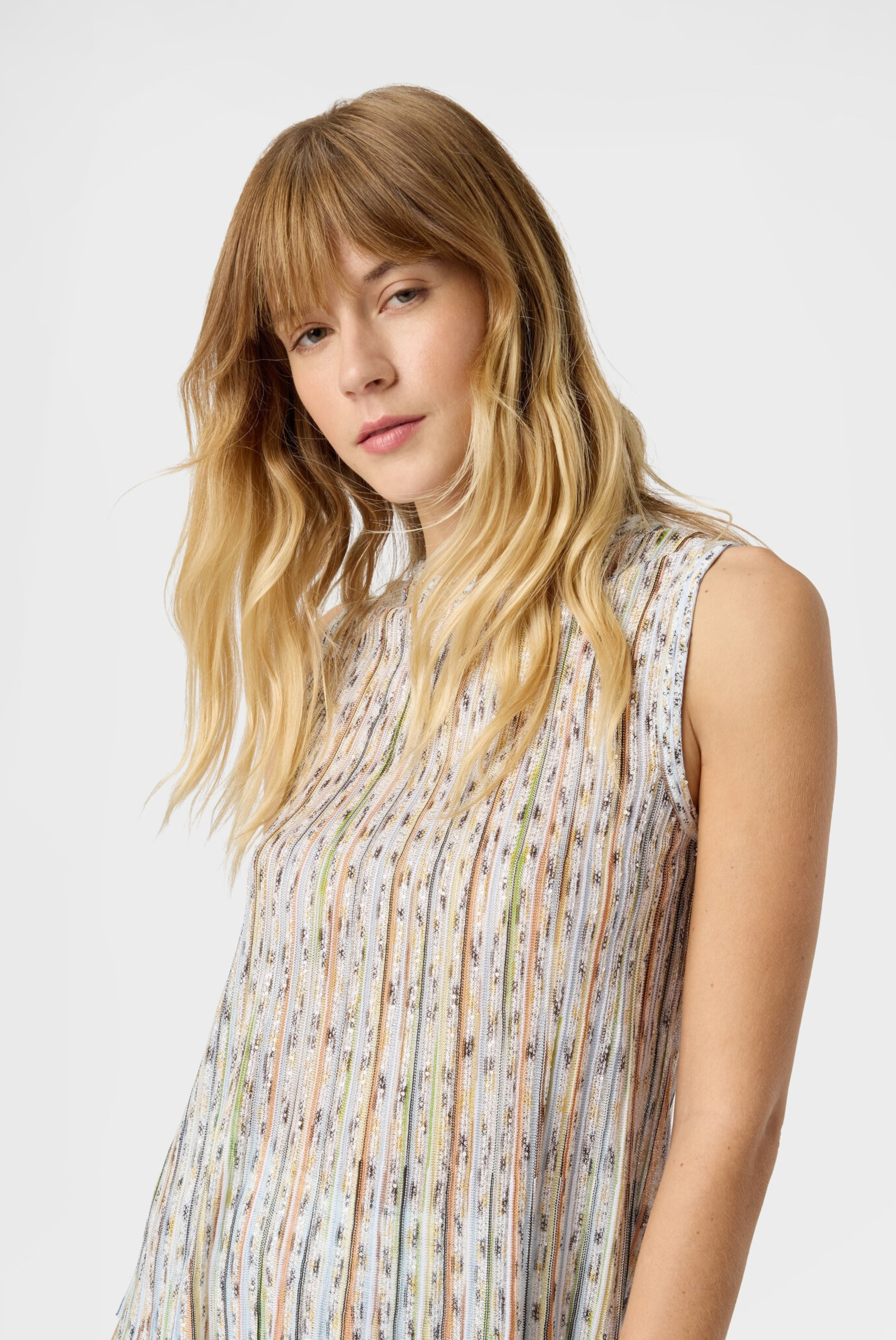 Missoni Sleeveless Top light with orange and green tones