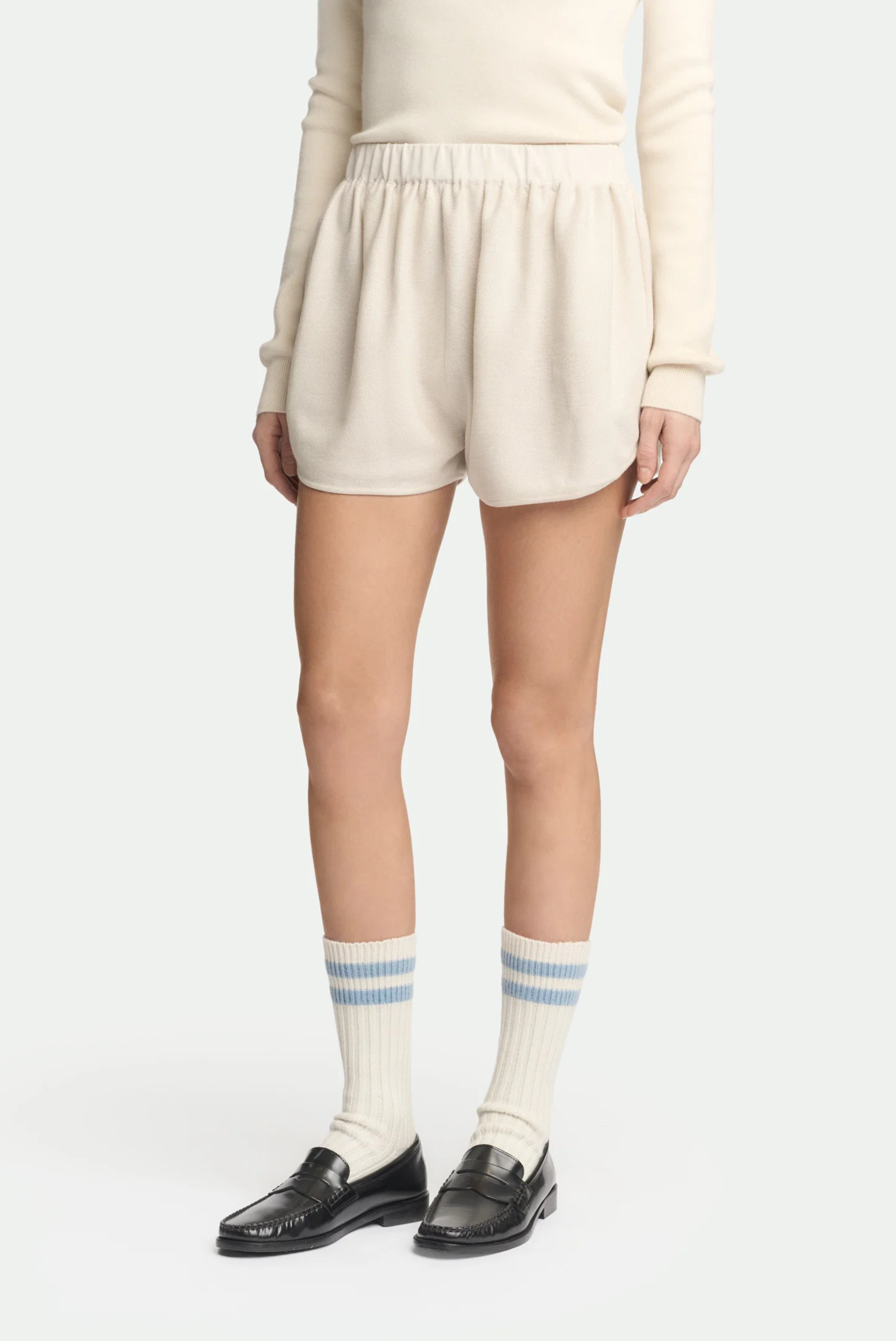 Piqué Shorts In Virgin Wool And Silk by Malo