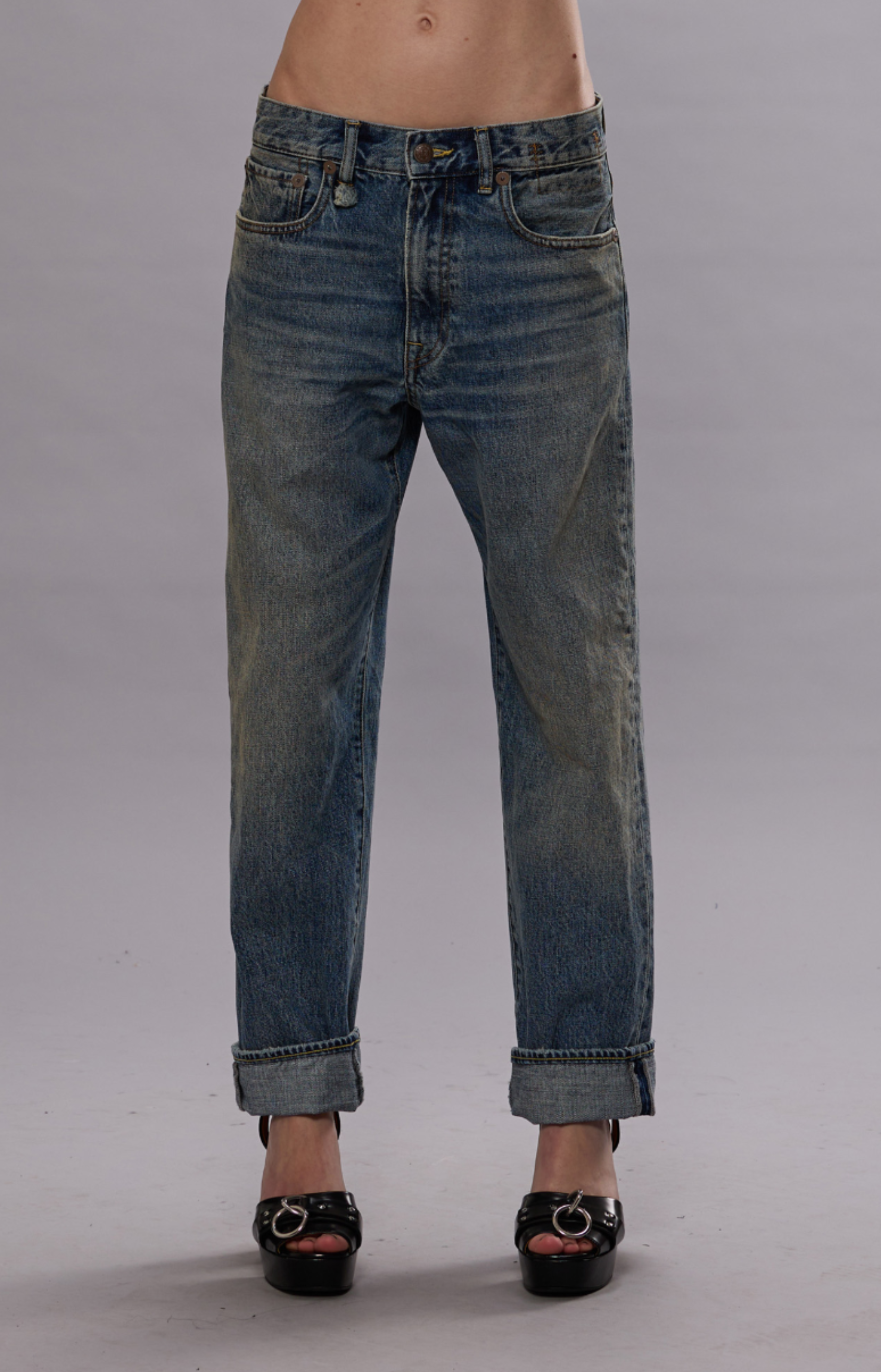 R13 Boyfriend Jean Lena Blue