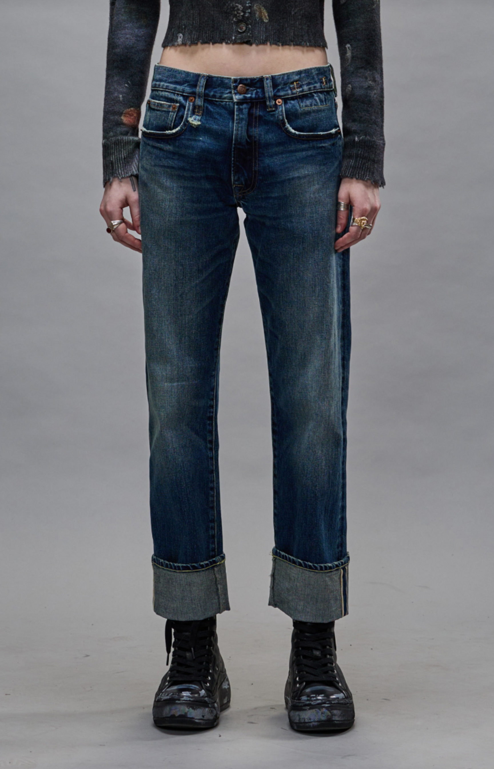 R13 Cuffed Romeo Jeans