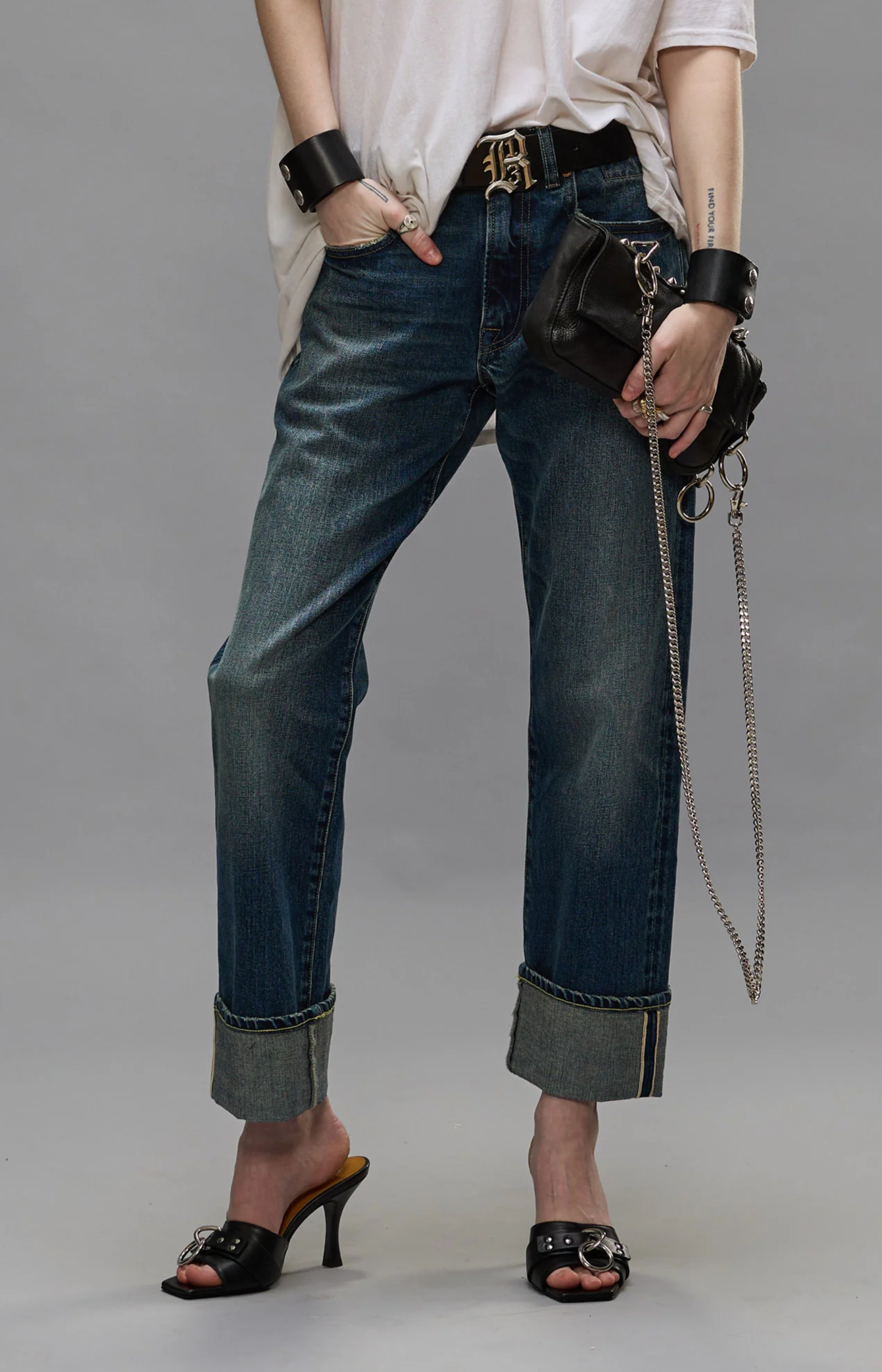 R13 Cuffed Romeo Jeans