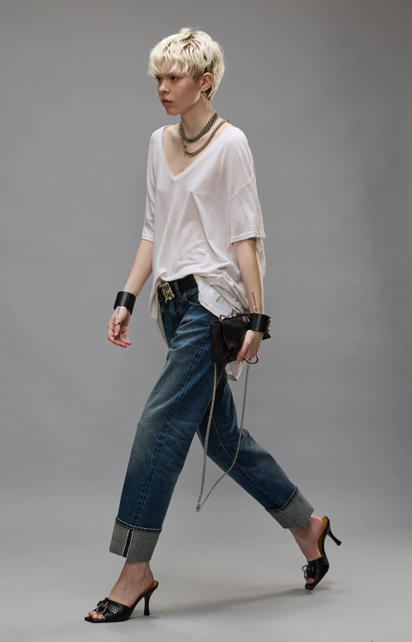 R13 Cuffed Romeo Jeans