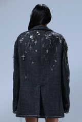 R13 Fray Ragged Blazer