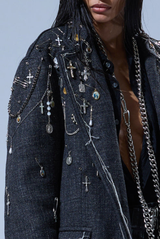 R13 Fray Ragged Blazer