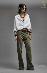 R13 Jane Jean Olive Green