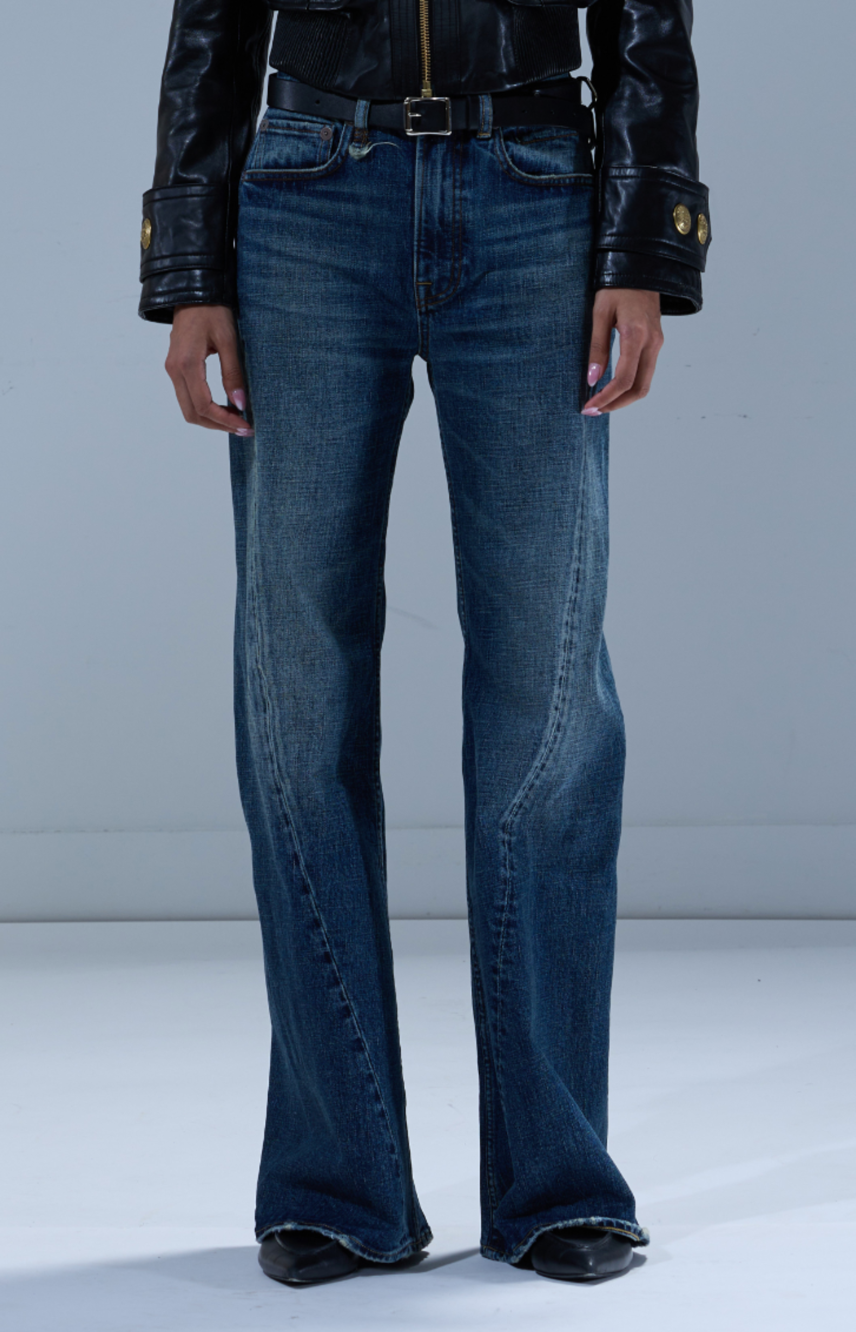 R13 Twisted Seam Flare Jean
