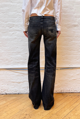 R13 Boy Flare Brixton Black Stretch 
