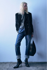R13 Cuffed Romeo Dalston Selvedge Blue Stretch