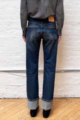 R13 Cuffed Romeo Dalston Selvedge Blue Stretch