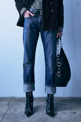 R13 Cuffed Romeo Dalston Selvedge Blue Stretch