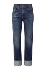 R13 Cuffed Romeo Dalston Selvedge Blue Stretch
