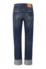 R13 Cuffed Romeo Dalston Selvedge Blue Stretch