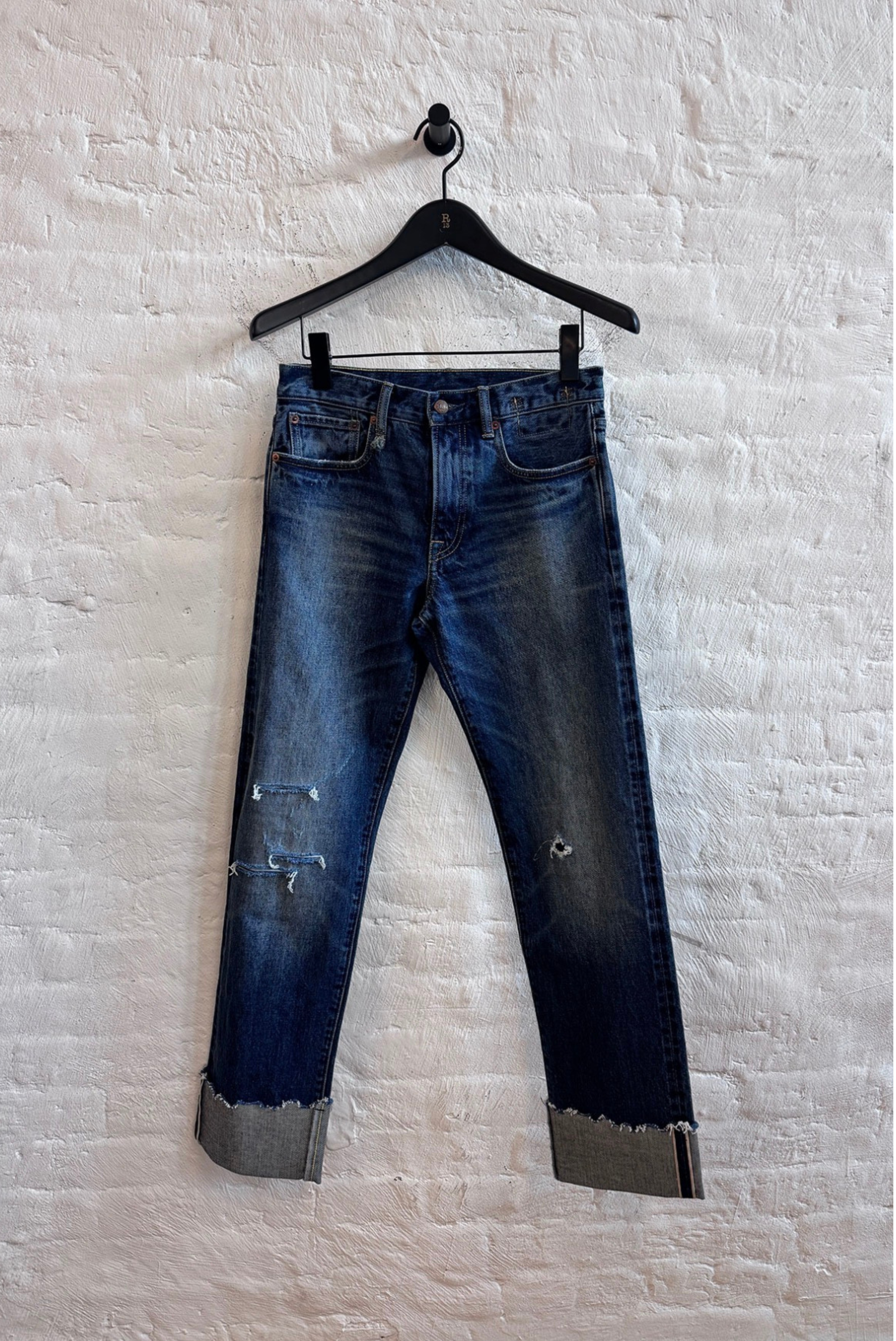 R13 Cuffed Romeo Jean Carlson Selvedge