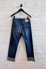 R13 Cuffed Romeo Jean Carlson Selvedge
