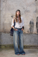 R13 D'Arcy Flared Jean Rivington Blue