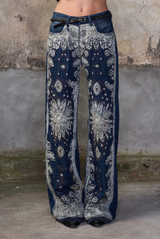 R13 D’arcy Flare Blue Bandana Appliqué