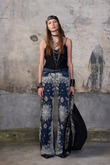 R13 D’arcy Flare Blue Bandana Appliqué