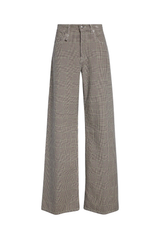 R13 D'arcy Flare Jean Prince of Wales Gray Check 