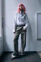 R13 D'arcy Flare Jean Prince of Wales Gray Check 