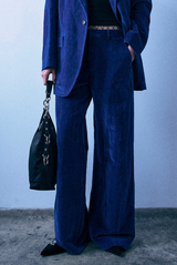 R13 Darcy Flare Trouser Deep Blue