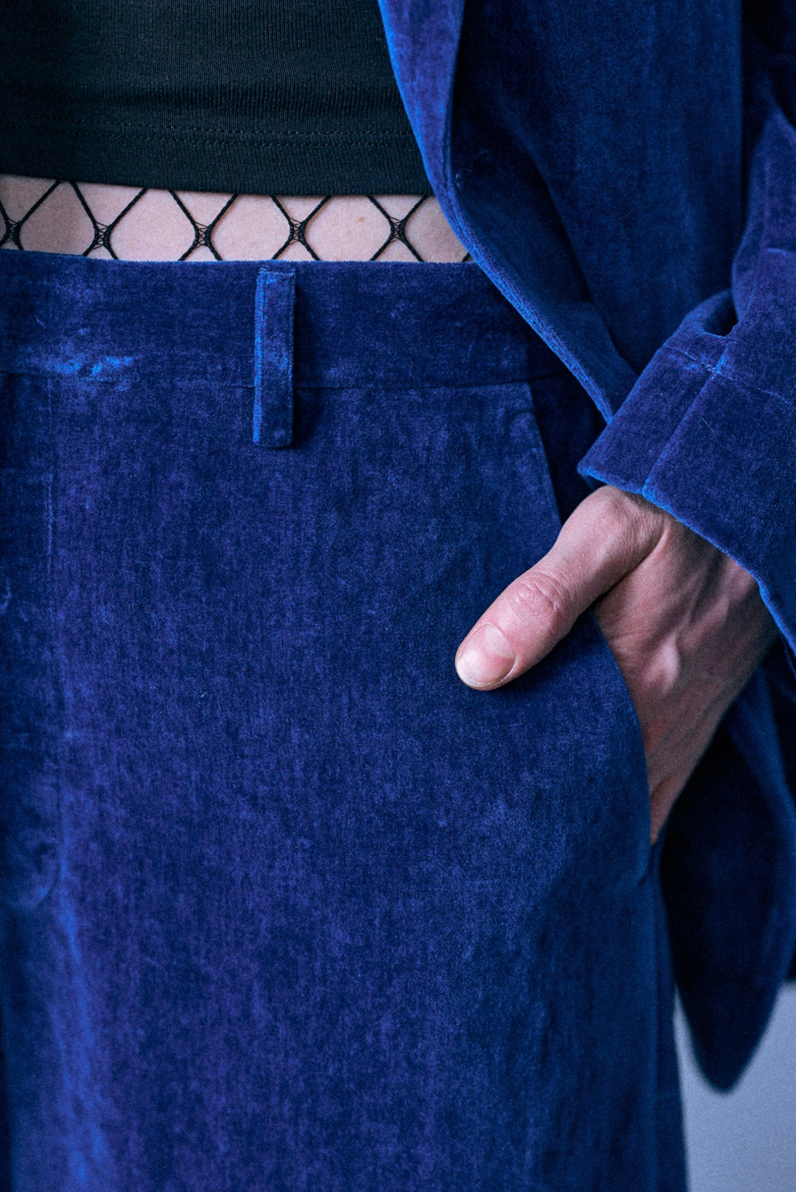 R13 Darcy Flare Trouser Deep Blue