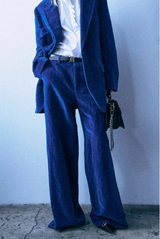 R13 Darcy Flare Trouser Deep Blue