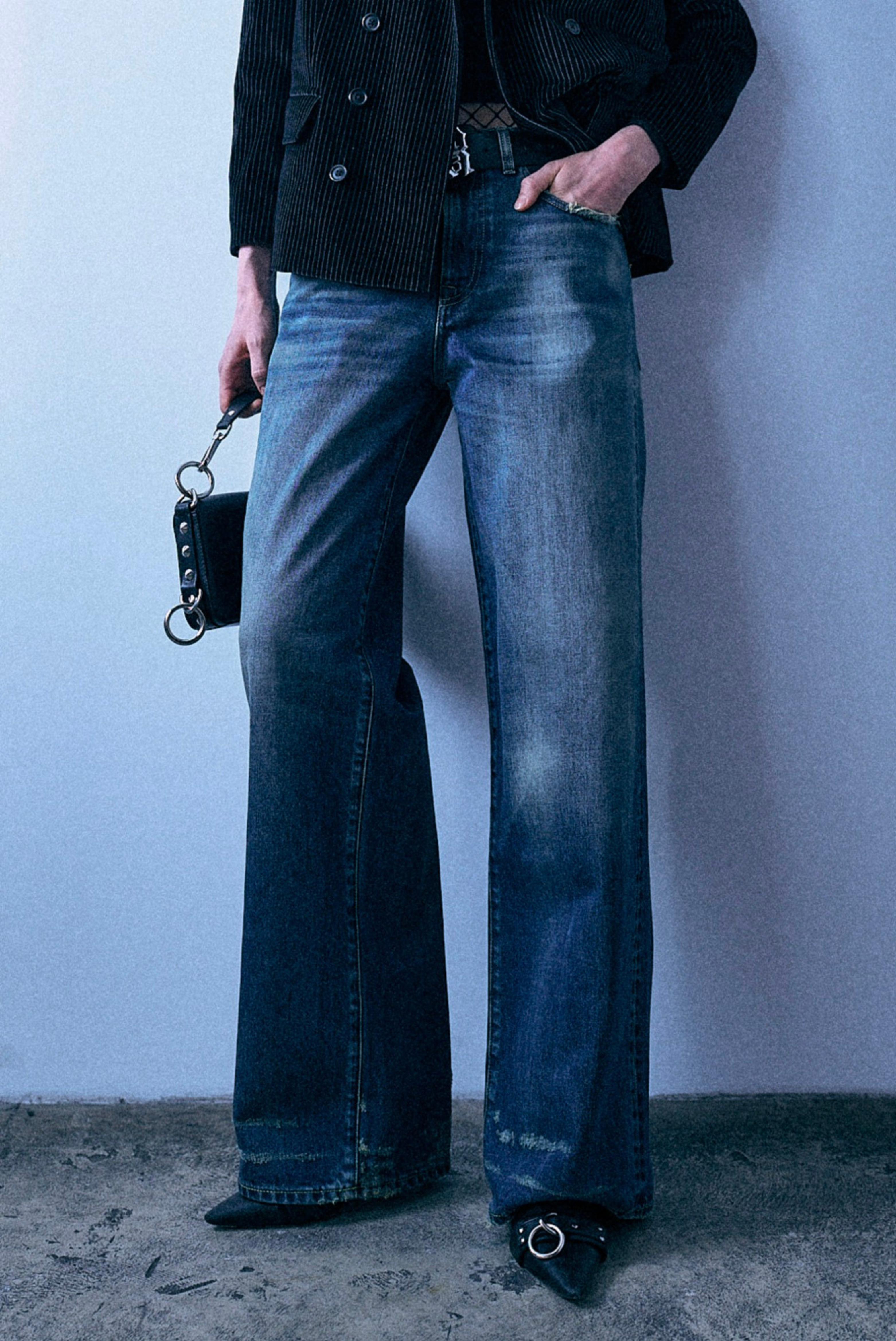 R13 Darcy Loose Jean Livingston Selvedge Blue