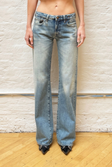 R13 Effie Jeans Lapis Selvedge Blue