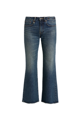 R13 Joan Kick Flare Jean Melvin Blue Stretch