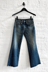 R13 Joan Kick Flare Jean Melvin Blue Stretch