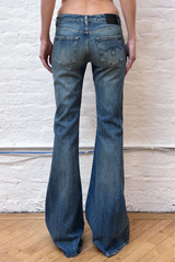 R13 Overflow Boy Flare Jean Kelly Blue Stretch 