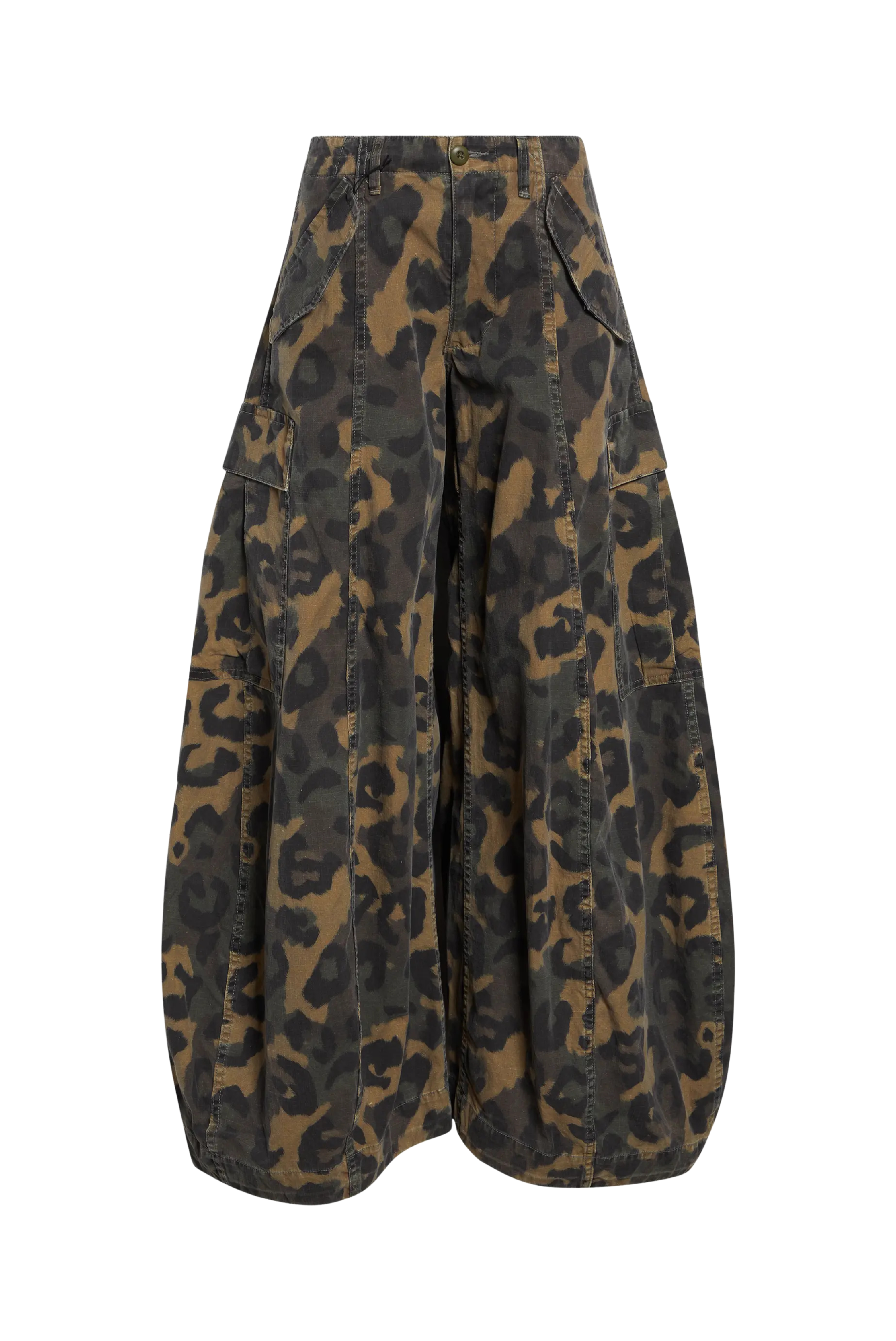 R13 Siouxsie Field Cargo Jean Multi Brown Leopard 