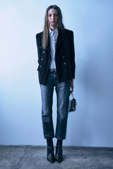 R13 Skinny Ankle Heeled Boot With Ring Black