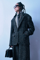 R13 Trench Vent Blazer Marled Black