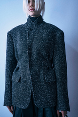 R13 Trench Vent Blazer Marled Black