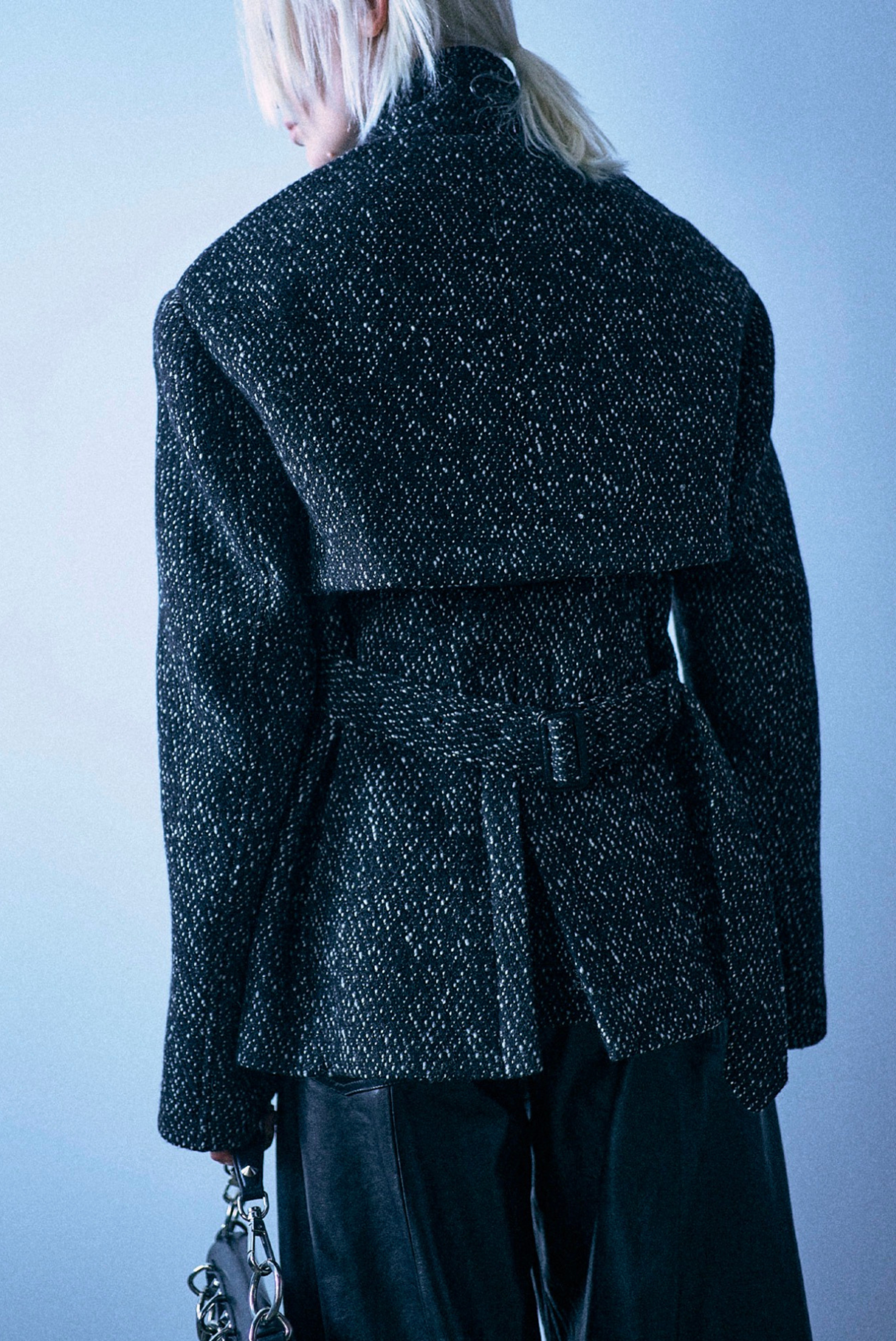 R13 Trench Vent Blazer Marled Black