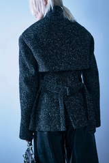 R13 Trench Vent Blazer Marled Black