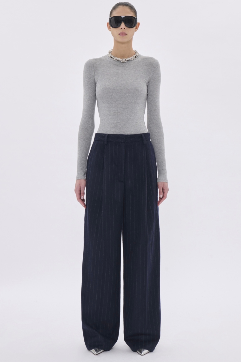 The Latest E-Axel Pinstripe Tailored Trousers