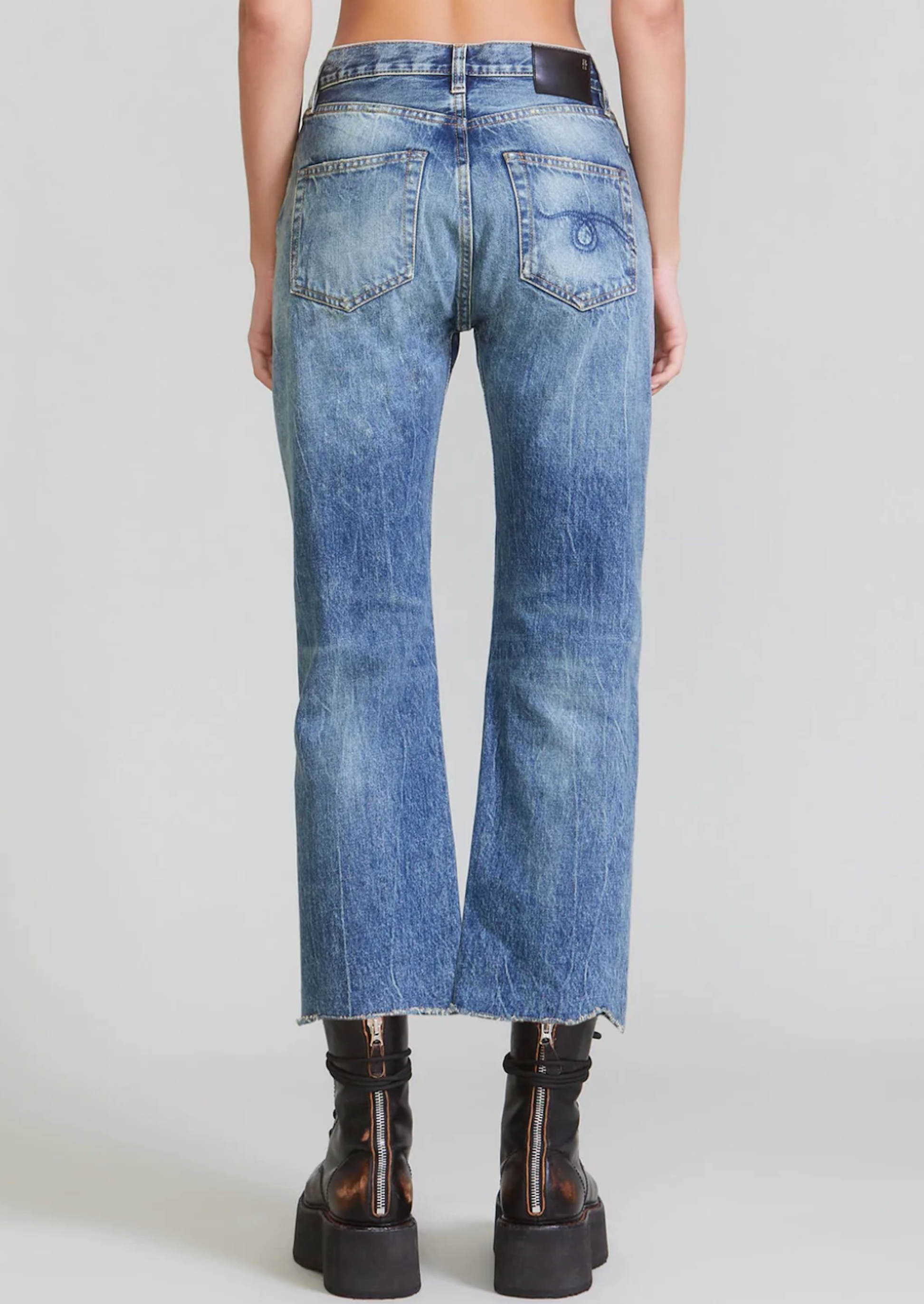 R13 Courtney Slim Jean in Dirty Kelly