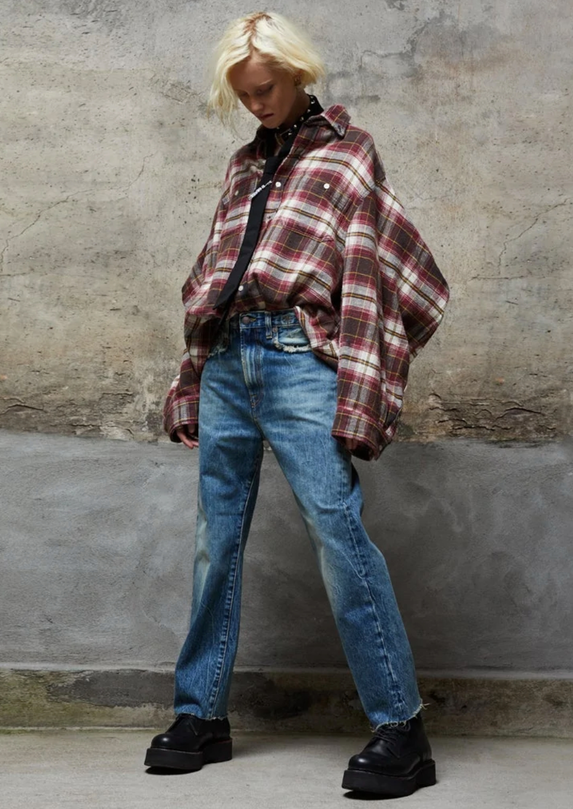 R13 Courtney Slim Jean in Dirty Kelly