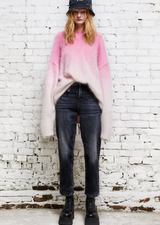 R13 Shelley Slim Jean in Morrison Black